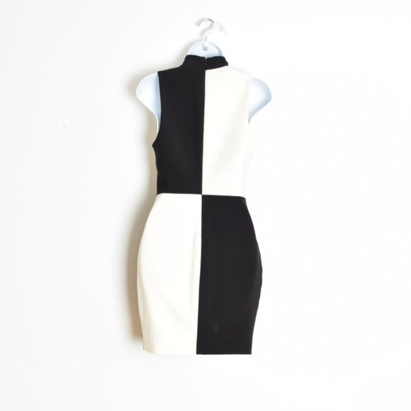 LIKELY dress black and white mod checkerboard twiggy gogo mini dress 4/XS - Picture 4 of 7